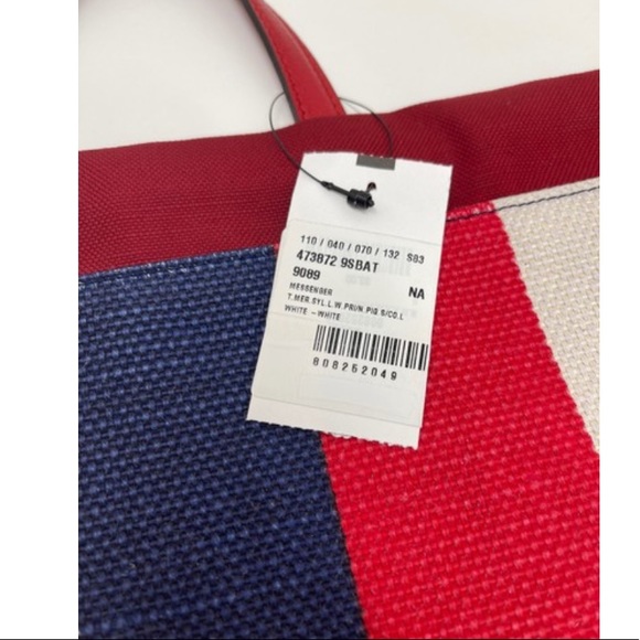 Gucci New Drawstring Logo Stripes Signature Backpack/ Tote - Picture 11 of 12